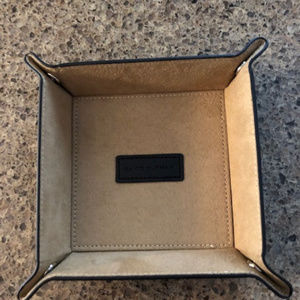 David Yurman Black Square Leather/Suede Tray